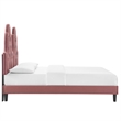 Modway Alexandria Performance Velvet Twin Platform Bed in Dusty Rose Pink