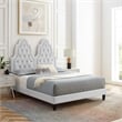 Modway Alexandria Performance Velvet Twin Platform Bed in Light Gray