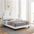Modway Alexandria Performance Velvet Twin Platform Bed in White