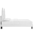Modway Alexandria Performance Velvet Twin Platform Bed in White