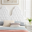 Modway Alexandria Performance Velvet Twin Platform Bed in White