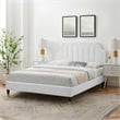 Modway Sienna Modern Performance Velvet Full Platform Bed - White