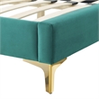 Modway Alexandria Tufted Performance Velvet King Platform Bed - Teal Blue