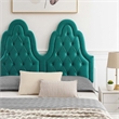 Modway Alexandria Tufted Performance Velvet King Platform Bed - Teal Blue