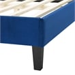 Modway Soleil Modern Style Performance Velvet King Bed in Navy