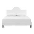 Modway Soleil Modern Style Performance Velvet King Bed in White