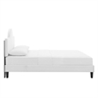 Modway Soleil Modern Style Performance Velvet King Bed in White