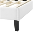 Modway Soleil Modern Style Performance Velvet King Bed in White