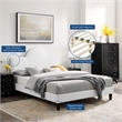 Modway Soleil Modern Style Performance Velvet King Bed in White