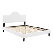 Modway Soleil Modern Style Performance Velvet King Bed in White