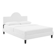 Modway Soleil Modern Style Performance Velvet King Bed in White