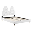 Modway Alexandria Tufted Performance Velvet King Platform Bed in White