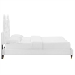 Modway Alexandria Tufted Performance Velvet King Platform Bed in White