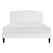 Modway Alessi Modern Performance Velvet Full Platform Bed in White