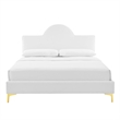 Modway Sunny Modern Style Performance Velvet King Bed in White