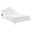 Modway Sunny Modern Style Performance Velvet King Bed in White