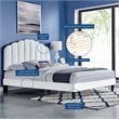 Modway Daisy Modern Performance Velvet Full Platform Bed in White