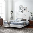 Modway Aurora Modern Style Performance Velvet King Bed in White