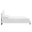 Modway Aurora Modern Style Performance Velvet King Bed in White