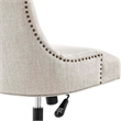 Modway Regent Tufted Back Modern Fabric Swivel Office Chair in Beige/Black