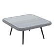 Modway Endeavor Square Rattan Outdoor Patio Coffee Table in Gray