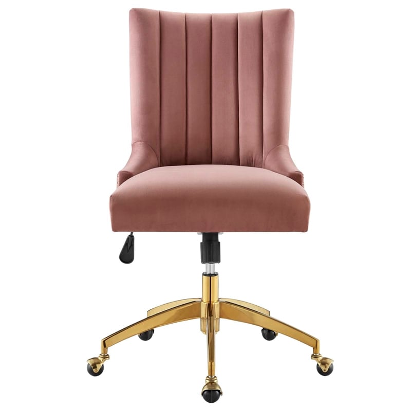 Rose colored best sale office chair