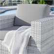 Modway Convene Modern Fabric Outdoor Patio Armchair in Light Gray