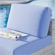 Modway Convene Modern Fabric Outdoor Patio Armless Chair in Gray/Light Blue