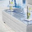 Modway Convene Rattan Outdoor Patio Coffee Table in Light Gray
