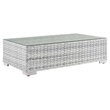 Modway Convene Rattan Outdoor Patio Coffee Table in Light Gray
