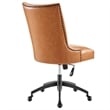 Modway Empower Tufted Faux Leather Swivel Office Chair in Tan & Black
