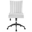 Modway Empower Tufted Faux Leather Swivel Office Chair in White & Black