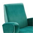 Modway Superior Modern Performance Velvet Swivel Chair in Teal Blue