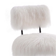 Modway Skylar Modern Upholstered Sheepskin & Metal Chair in White/Black
