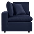 Modway Commix Modern Fabric Overstuffed Outdoor Patio Corner Chair in Navy