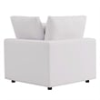 Modway Commix Modern Fabric Overstuffed Outdoor Patio Corner Chair in White