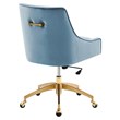 Modway Discern Modern Performance Velvet Swivel Office Chair in Light Blue