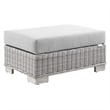 Modway Conway 2-Piece Rattan/Fabric Patio Armchair and Ottoman Set in Gray