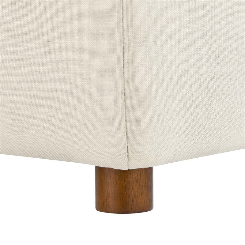Modway Commix Fabric Down Filled Overstuffed Corner Chair in Light Beige