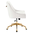 Modway Discern Modern Performance Velvet Swivel Office Chair in White