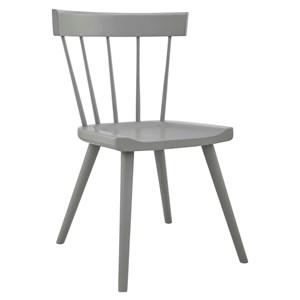 Modway Sutter 18&quot Spindle Back Modern Wood Dining Side Chair in Light Gray