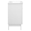 Modway Render Modern Style Wood Bathroom Vanity in White Finish