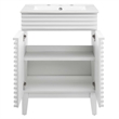 Modway Render Modern Style Wood Bathroom Vanity in White Finish