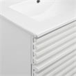 Modway Render Modern Style Wood Bathroom Vanity in White Finish