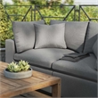 Modway Commix Modern Overstuffed Fabric Outdoor Loveseat in Charcoal