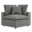 Modway Commix Modern Overstuffed Fabric Outdoor Loveseat in Charcoal