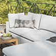 Modway Commix 4-Piece Modern Fabric Outdoor Sectional Sofa in White