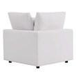 Modway Commix 4-Piece Modern Fabric Outdoor Sectional Sofa in White