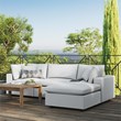 Modway Commix 4-Piece Modern Fabric Outdoor Sectional Sofa in White
