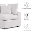 Modway Commix 4-Piece Modern Fabric Outdoor Sectional Sofa in White